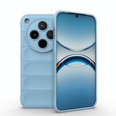 Per OPPO Find X8 5G Magic Shield TPU + custodia in flanella per telefono (azzurro chiaro)