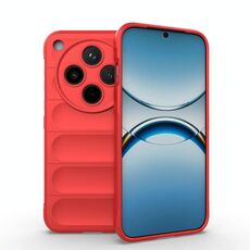 Per OPPO Find X8 5G Magic Shield TPU + Custodia in flanella per telefono (rosso)