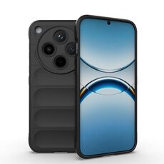Per OPPO Find X8 5G Magic Shield TPU + Custodia in flanella per telefono (nero)