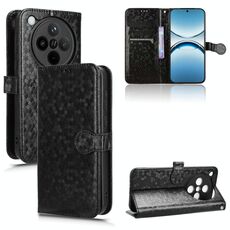 Per OPPO Find X8 Custodia in pelle con trama a nido d'ape (nero)