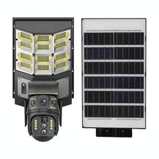Lampione solare con telecamera HD di monitoraggio a doppia lente V380 4G WiFi 10X, memoria: scheda SD da 64 GB