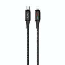 Cavo dati di ricarica USB-C Type-C a 8 pin PD luminoso TOTUDESIGN CB-18-PD da 1,2 m (nero)