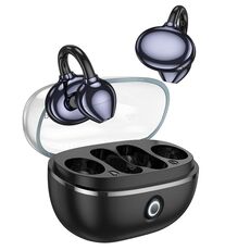 Borofone FQ5 TWS auricolari wireless Bluetooth clip-on (nero)