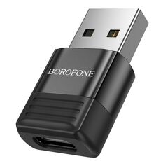 Adattatore dati OTG USB 2.0 Borofone BV18 ​​da USB maschio a tipo C femmina (nero)