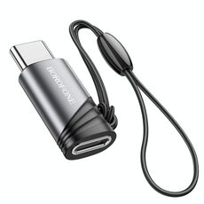 Adattatore di ricarica Borofone BV20 tipo C maschio a 8 pin femmina (nero)