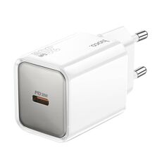 hoco N47 Glorious PD30W Caricabatterie rapido a porta singola tipo C / USB C, tipo di spina: spina UE (bianco)