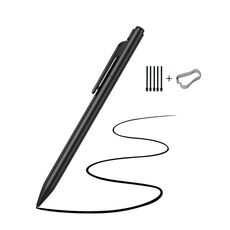 Stilo EMR sensibile alla pressione di grado 4096, stile: clip per penna D-001 + 5 punte POM + 1 clip per penna