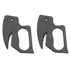 2 pezzi Tagliacarte multiuso con lama in acciaio inox, colore: nero