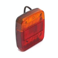 Fanale posteriore a LED con freno a guscio quadrato trasparente