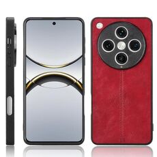 Per OPPO Find X8 Pro Custodia per telefono con motivo a mucca e cuciture (rosso)