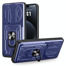 Per Redmi Note 14 Pro+ 5G Custodia per telefono scorrevole Camshield TPU+PC con slot per schede (blu)