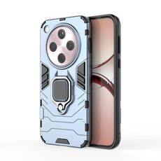 Per OPPO Find X8 5G Custodia protettiva antiurto in PC + TPU con supporto ad anello magnetico (blu navy)