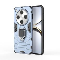 Per OPPO Find X8 Pro PC + TPU Custodia protettiva antiurto per telefono con supporto ad anello magnetico (blu navy)