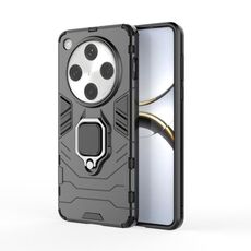 Per OPPO Find X8 Pro PC + TPU Custodia protettiva antiurto per telefono con supporto ad anello magnetico (nero)
