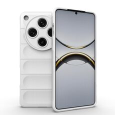 Per OPPO Find X8 Pro 5G Magic Shield TPU + Custodia in flanella per telefono (bianco)