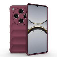 Per OPPO Find X8 Pro 5G Magic Shield TPU + custodia in flanella (rosso vino)