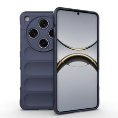 Per OPPO Find X8 Pro 5G Magic Shield TPU + Custodia in flanella per telefono (blu scuro)