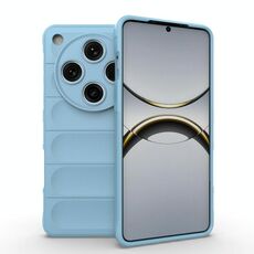 Per OPPO Find X8 Pro 5G Magic Shield TPU + Custodia in flanella per telefono (azzurro chiaro)
