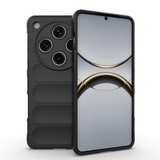 Per OPPO Find X8 Pro 5G Magic Shield TPU + Custodia in flanella per telefono (nero)