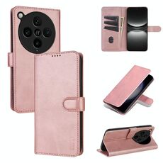 Per OPPO Find X8 Pro AZNS Custodia per telefono in pelle con texture di vitello e pelle di vitello (oro rosa)