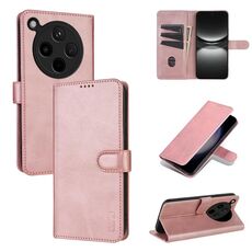 Per OPPO Find X8 AZNS Custodia per telefono in pelle con texture di vitello e pelle di vitello (oro rosa)