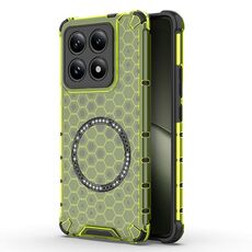 Per Xiaomi 14T 5G Global Honeycomb Anello Magnetico Antiurto Custodia per Telefono (Verde)