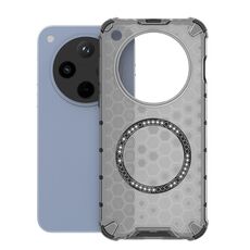 Per OPPO Find X8 5G Custodia antiurto con anello magnetico a nido d'ape (nero)