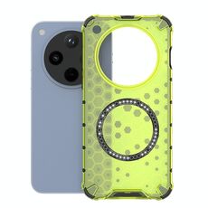 Per OPPO Find X8 5G Custodia antiurto con anello magnetico a nido d'ape (verde)