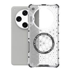Per OPPO Find X8 Pro 5G Custodia antiurto con anello magnetico a nido d'ape (bianca)