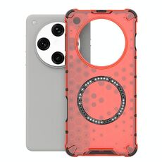 Per OPPO Find X8 Pro 5G Custodia antiurto con anello magnetico a nido d'ape (rosso)