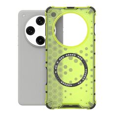 Per OPPO Find X8 Pro 5G Custodia antiurto con anello magnetico a nido d'ape (verde)