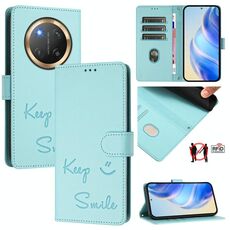 Custodia per telefono in pelle con stampa RFID Global Smile per Honor X9c 5G (verde menta)