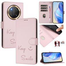 Per Honor X9c 5G Global Smile Embossing RFID Custodia in pelle per telefono (rosa)
