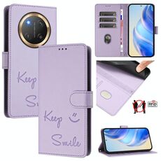 Custodia per telefono in pelle con stampa RFID Global Smile per Honor X9c 5G (viola chiaro)