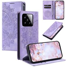Per Xiaomi 15 Custodia per telefono in pelle magnetica goffrata Totem (viola)