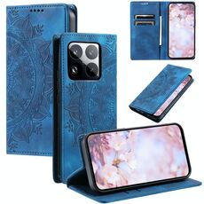 Per Xiaomi 15 Pro Custodia per telefono in pelle magnetica goffrata Totem (blu)
