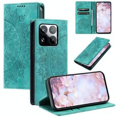 Per Xiaomi 15 Pro Custodia per telefono in pelle magnetica goffrata Totem (verde)