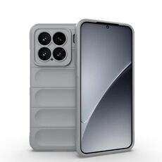 Per Xiaomi 15 5G Magic Shield TPU + Custodia in flanella per telefono (grigio)