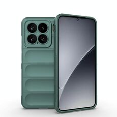 Per Xiaomi 15 5G Magic Shield TPU + Custodia in flanella per telefono (verde scuro)