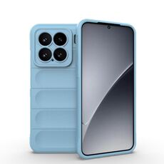 Per Xiaomi 15 5G Magic Shield TPU + custodia in flanella per telefono (azzurro chiaro)