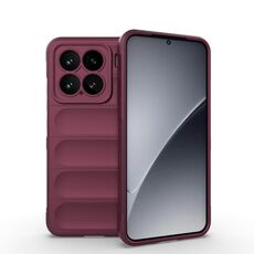 Per Xiaomi 15 5G Magic Shield TPU + Custodia in flanella per telefono (rosso vino)