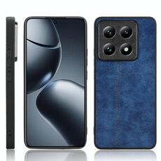 Per Xiaomi 14T Custodia per telefono con motivo a mucca e cuciture (blu)