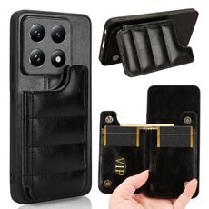 Per Xiaomi 14T Custodia per telefono con motivo a mucca e carta da cucito (nero)