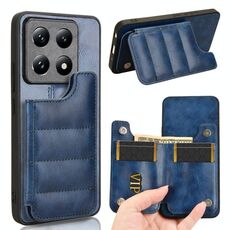 Per Xiaomi 14T Custodia per telefono con motivo a mucca e carta da cucito (blu)