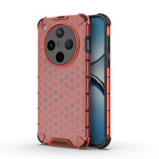 Per OPPO Find X8 5G Custodia antiurto a nido d'ape per telefono (rosso)