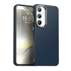 Per Samsung Galaxy S24 5G Custodia per telefono IMD in fibra di carbonio (blu)