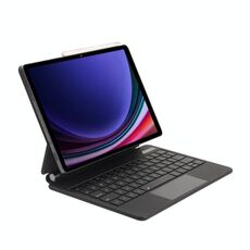 Per Samsung Galaxy Tab S10+ / S9 FE+ P810 Custodia per tablet in pelle con tastiera Bluetooth magnetica (nera)