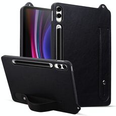 Per Samsung Galaxy Tab S10 Ultra / S9 Ultra Custodia per tablet in pelle TPU con cinturino (nero)