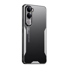 Per vivo V40 Lite Blade Series Custodia per telefono in metallo ibrida in TPU (argento)