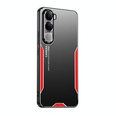 Per vivo V40 Lite Blade Series Custodia per telefono in metallo ibrida in TPU (rosso)